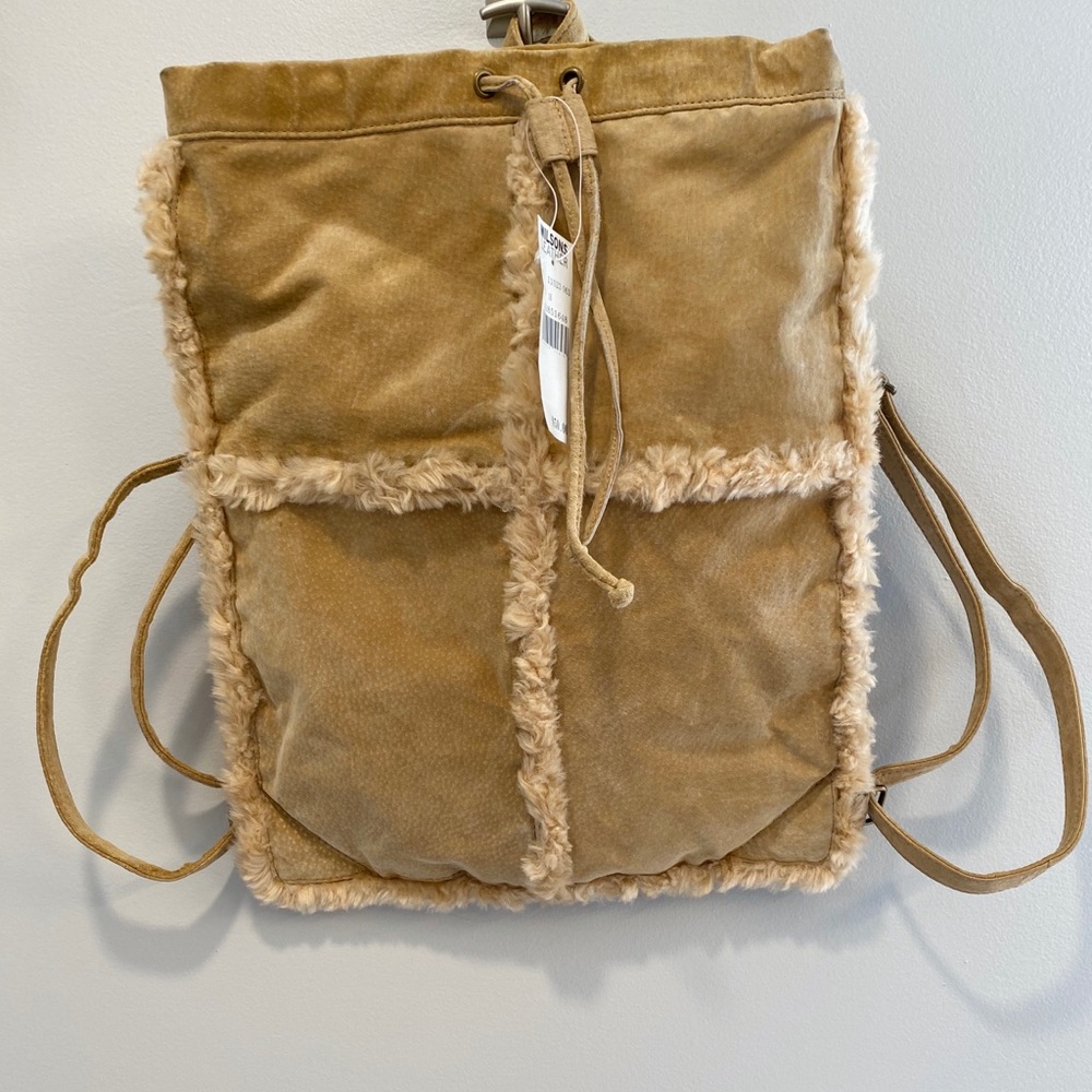 Wilsons Leather Fur Backpack Purse